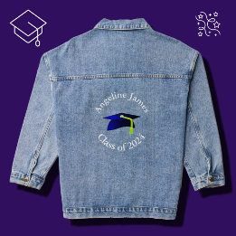 casquette bleue - classe de 2024-votre nom