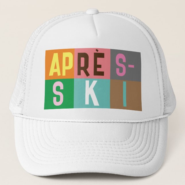 Casquette Blocs de couleur après ski (Devant)