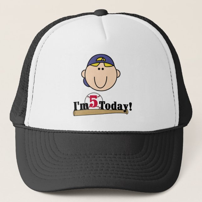 Casquette Blond Boy Baseball 5e anniversaire (Devant)