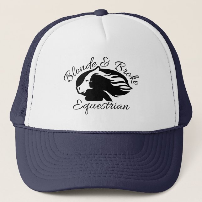 Casquette Blonde & Broke - Chapeau de camion - Logo noir (Devant)