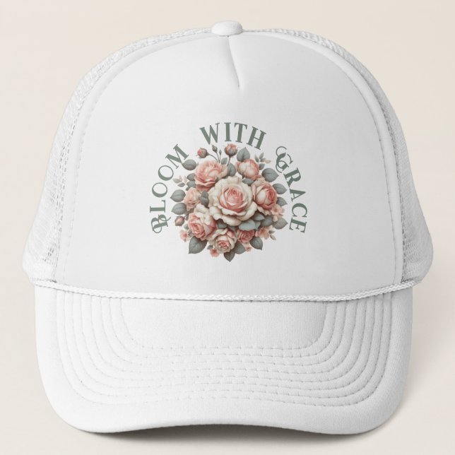 Casquette Bloom Avec Grace Shabby Chic Rose (Devant)