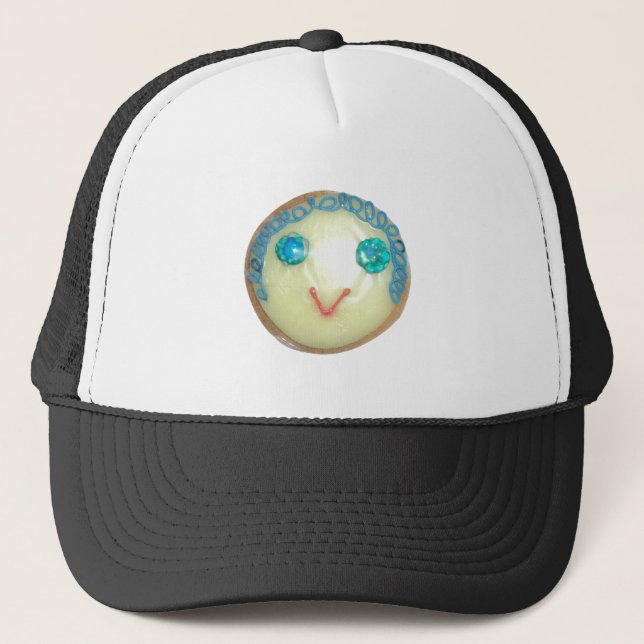 Casquette Blue Hair Emoji Art Imprimer/Graphique (Devant)
