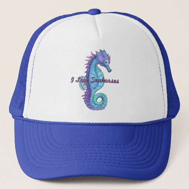 Casquette Blue Seahorse (Devant)