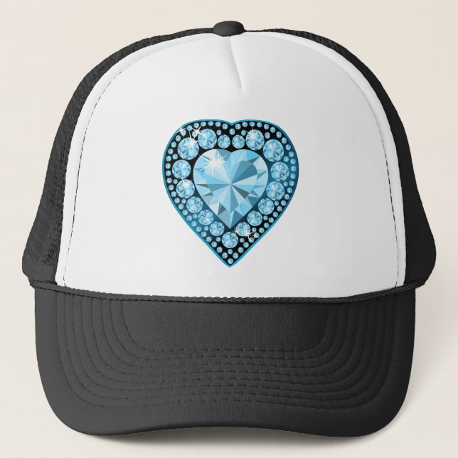 Casquette Blue Topaz Gem Heart (Devant)