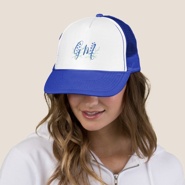 Casquette Bluebells Monogram Blue (En situation)