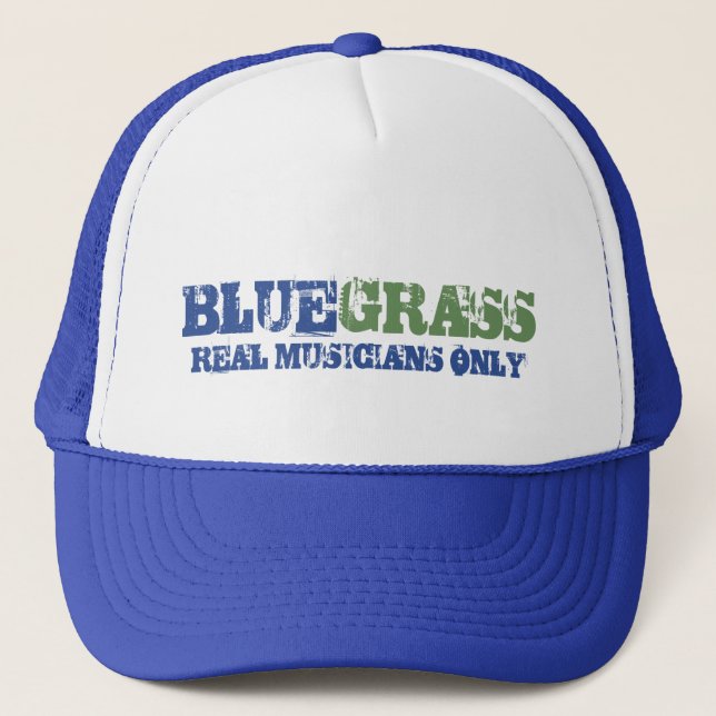 Casquette Bluegrass Musique Real Musiciens Only Rough Texte (Devant)