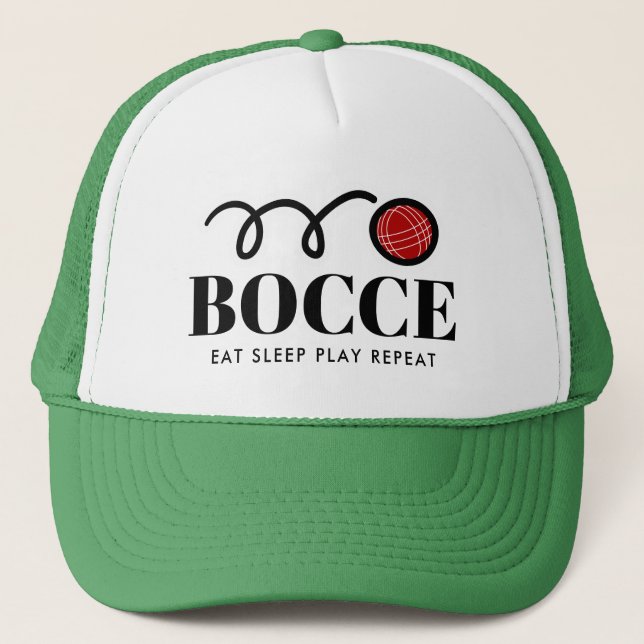 Casquette Bocci italien drôle casque de camionneur de sport  (Devant)