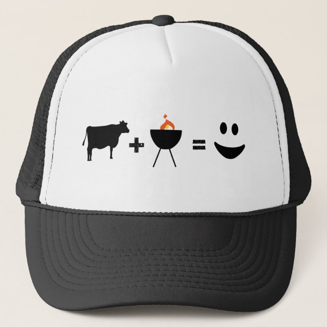 Casquette Boeuf de BBQ heureux (Devant)