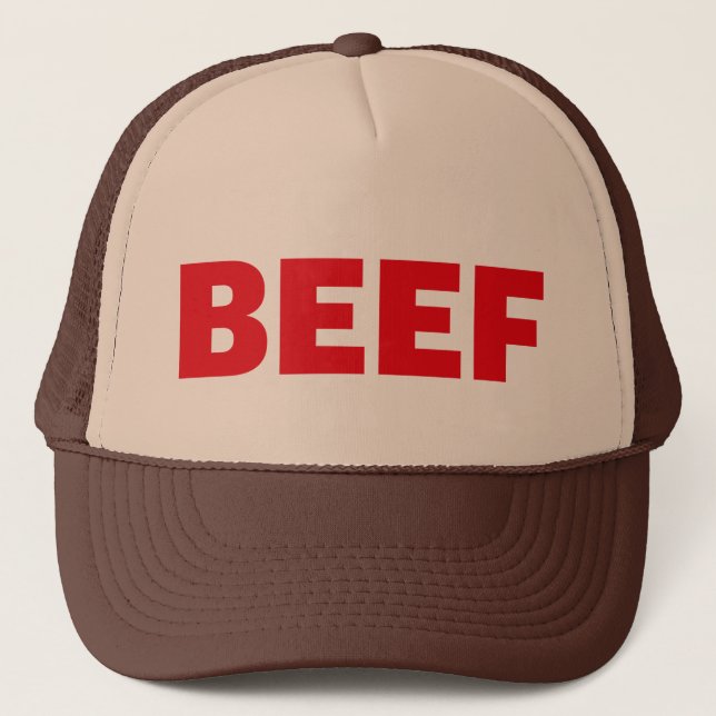 Casquette BOEUF slogan amusant camionneur chapeau (Devant)