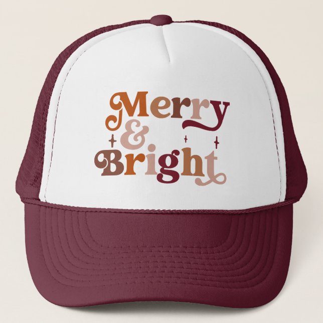 Casquette Boho Retro Merry et Bright (Devant)
