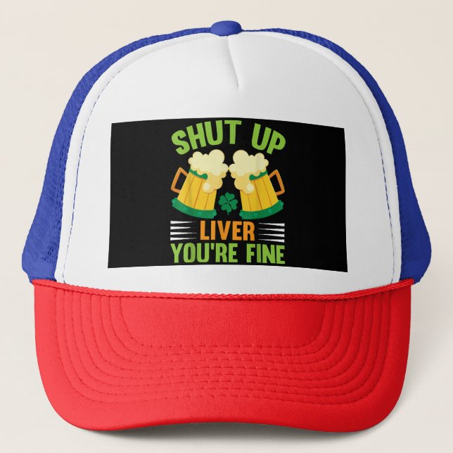 Casquette Boire de la bière Saint-Patricks Jour Fermé Foie V (Devant)