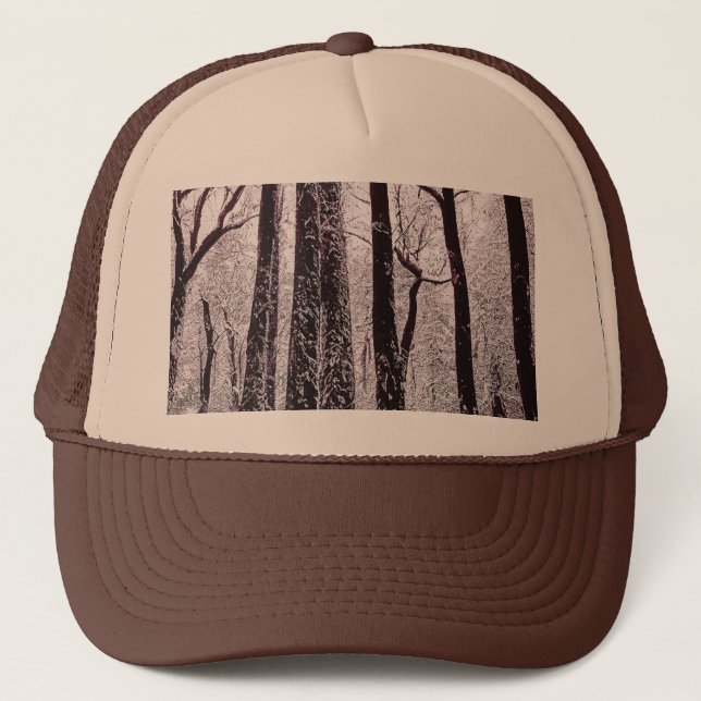 CASQUETTE BOIS FORESTIER NEIGE HIVER SCÉNARIO (Devant)