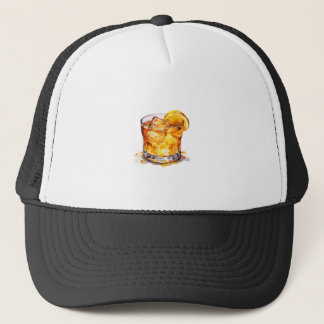 Casquette Boisson Whiskey Aquarelle