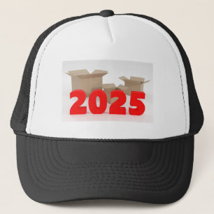 Casquette Boîtes ouvertes avec image de l'année 2025 imprimé