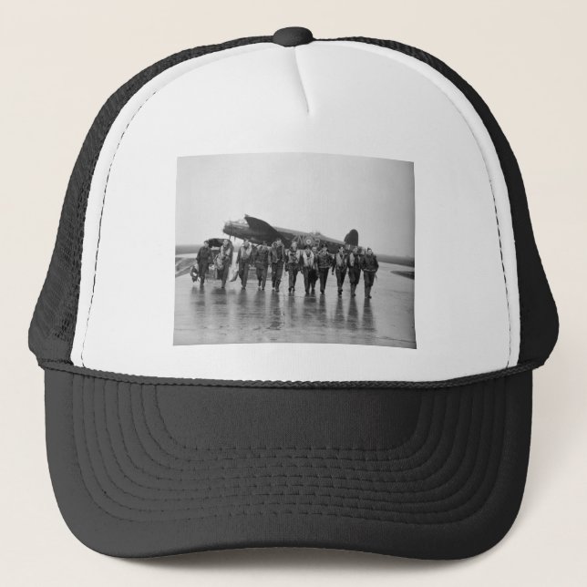 Casquette Bombardier RAF de Lancaster de l'équipage aérien (Devant)