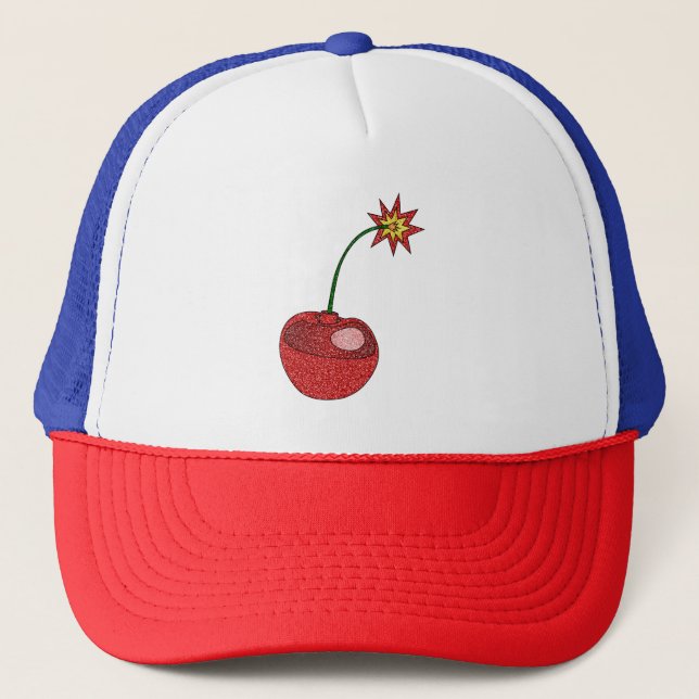 Casquette Bombe cerise parties scintillant (Devant)