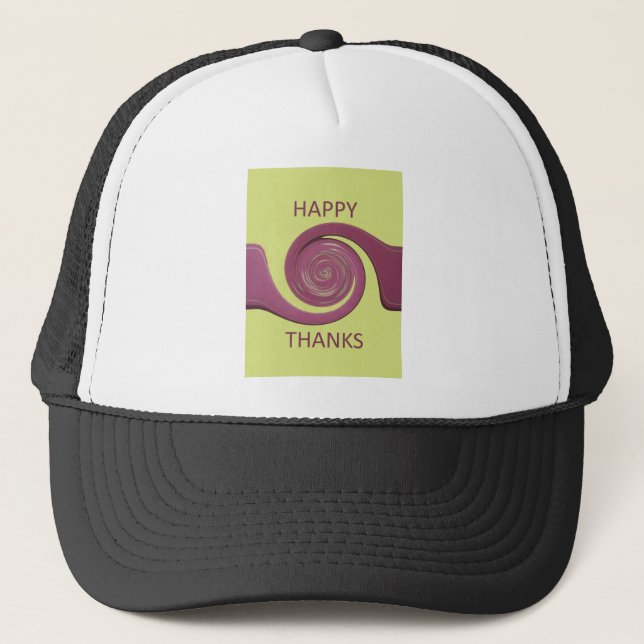 Casquette Bon thanksgiving Texte Art Design. (Devant)