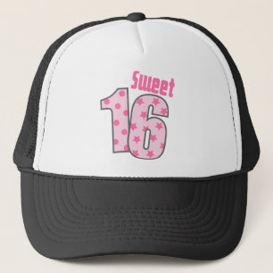 Casquette Bonbon 16 (points et étoiles roses)