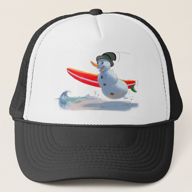 Casquette bonhomme de neige de surfer (Devant)