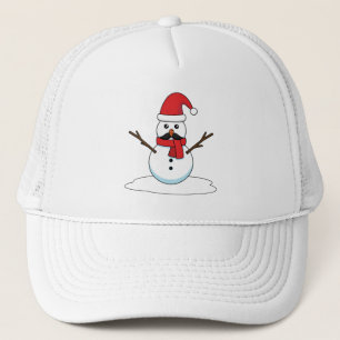 Casquette Bonhomme de neige drôle avec moustache et carotte