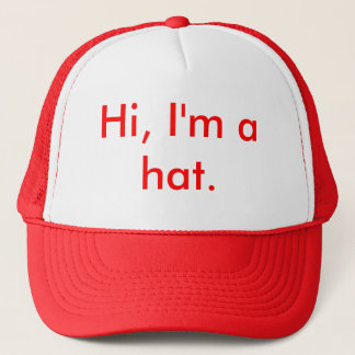 Casquette Bonjour, je suis un chapeau