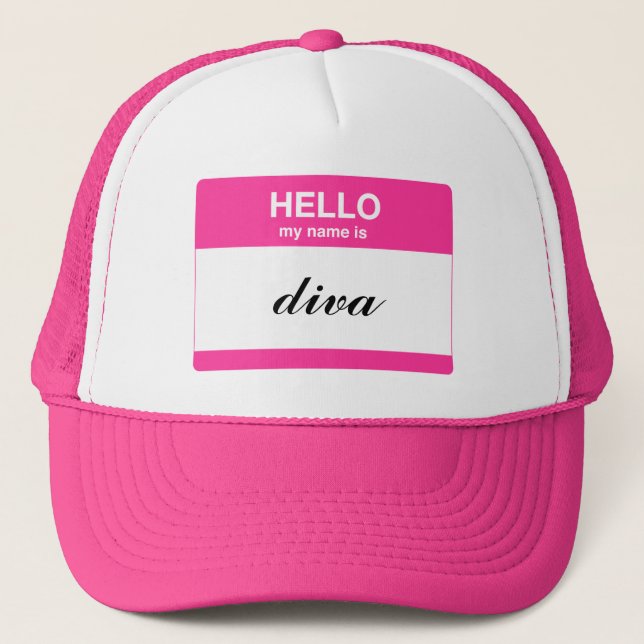 Casquette Bonjour, mon nom est étiquette (Devant)