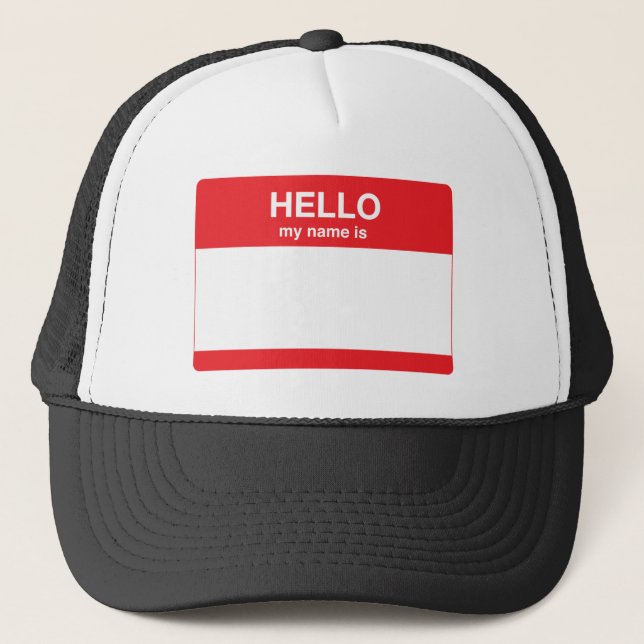 Casquette Bonjour, mon nom est (votre texte) (Devant)