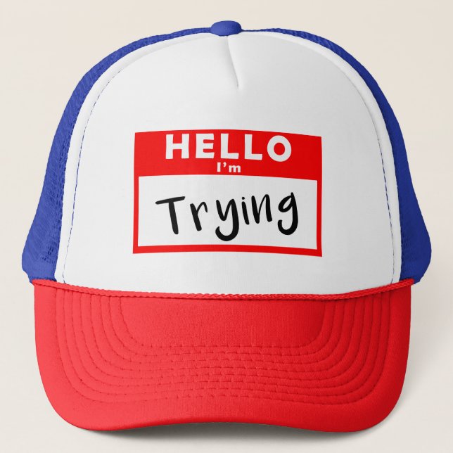Casquette Bonjour Nom Balise que j'essaie (Devant)