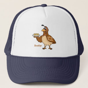 Casquette Bonne caille avec dessin animé d'oeufs