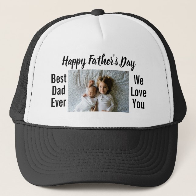 Casquette Bonne Fête des pères Meilleur père jamais Texte ph (Devant)