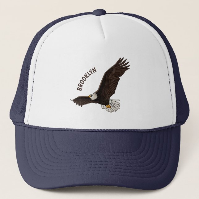 Casquette Bonne illustration de dessin d'aigle à chauve-sour (Devant)