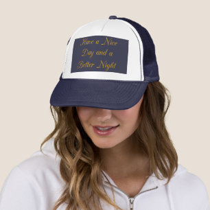 Casquette Bonne journée et meilleur tirage d'art nocturne