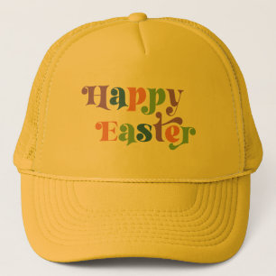Casquette Bonne Pâques Colorful Retro Typographie