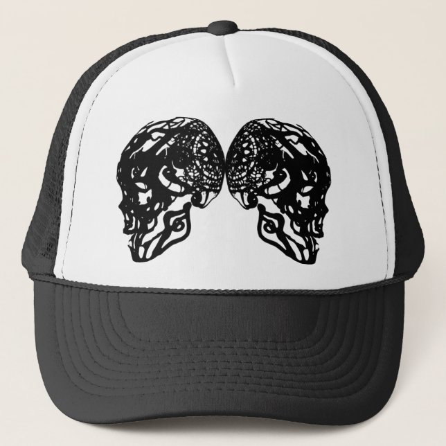 CASQUETTE BONNET BLACK SKULL 2 (Devant)