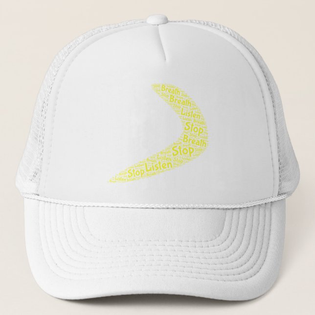 Casquette Boomerang Stop, breath, listen cap (Devant)