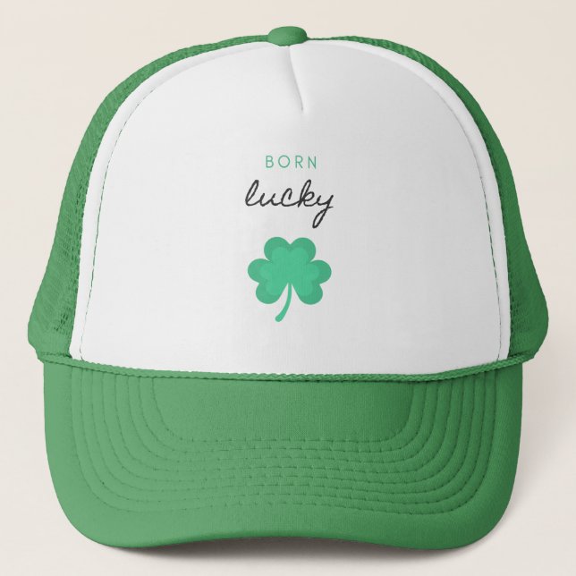 casquette "BORN LUCKY SHAMROCK" (Devant)