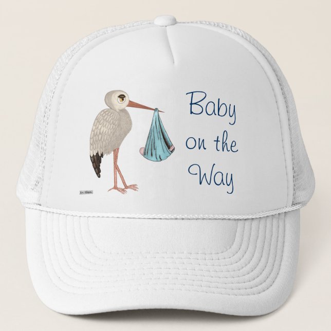 Casquette Bouche classique (bleu) (Baby shower) (Devant)
