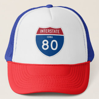 Casquette Bouclier d'autoroute nationale de l'Iowa IA I-80 -