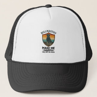 Casquette Bouclier de Bullmastiff Me Rends Heureux Chien Cou