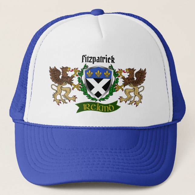 Casquette Bouclier irlandais Fitzpatrick personnalisé (Devant)