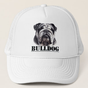 Casquette Bouledogue en noir et blanc