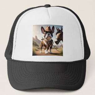 Casquette Bouledogue français chapeau de cowboy French Bulld