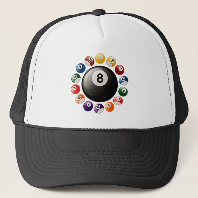 CASQUETTE BOULES DE BILLARDS (Devant)
