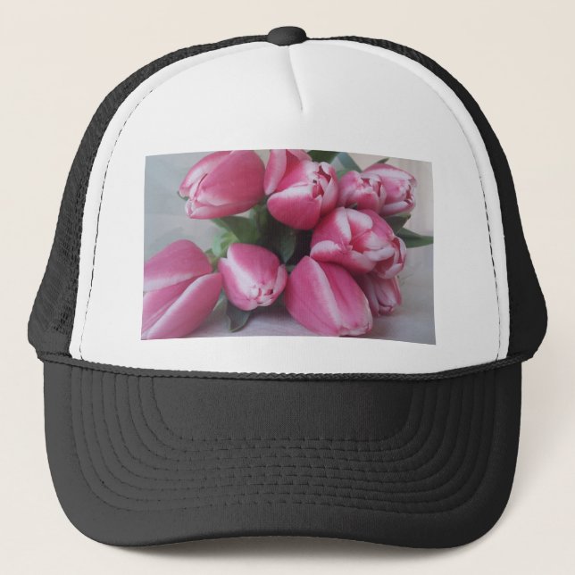 Casquette Bouquet de Pink Tulips, Flowers (Devant)