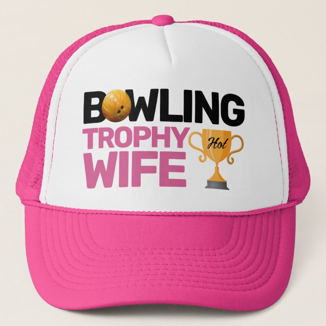 Casquette Bowling Trophée Femme Amusante Bowler Lady Lover (Devant)