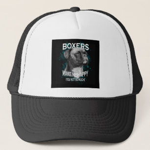Casquette Boxer Chien Amoureux des animaux Texte d'art