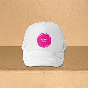 Casquette Brasserie ronde rose sur chapeau de camion