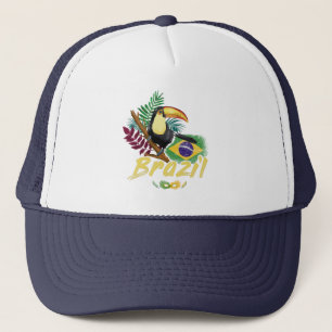 Casquette Brésil Vintage Toucan Drapeau Samba Masque Souveni