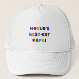 Casquette Bright Colours World's Best Papa Tshirts and Gifts