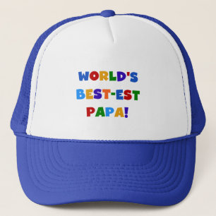 Casquette Bright Colours World's Best Papa Tshirts and Gifts